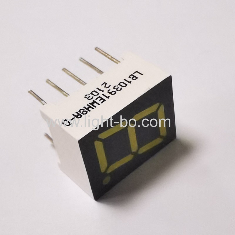 Ultra white single digit 0.39" 7 Segment LED Display common cathode grey surface for Instrument Panel