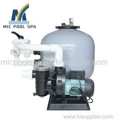 China factory Durable Fiber glass Swimming Pool Side-mount Sand Filter and Water pump Filtration Equipment