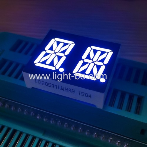 Ultra white 0.54" Dual Digit 14 segment Alphanumeric LED Display common cathode for home appliances