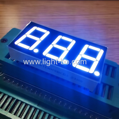 Ultra Blue 0.56 inch common anode 3 digit 7 segment LED display for Instrument Panel