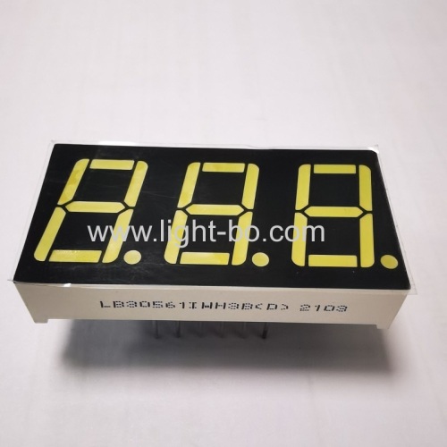 Ultra White Triple digit 7 segment led display common anode 0.56-inch for heating and cooling