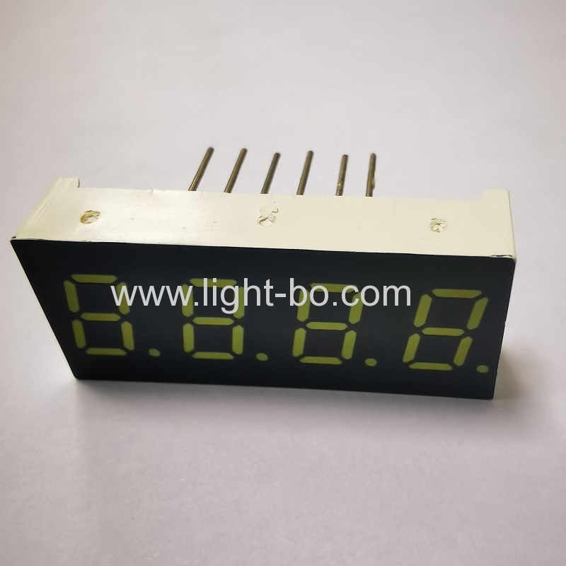 Small size ultra white 0.3" 4 Digit 7 Segment LED Display common anode for Instrument Panel