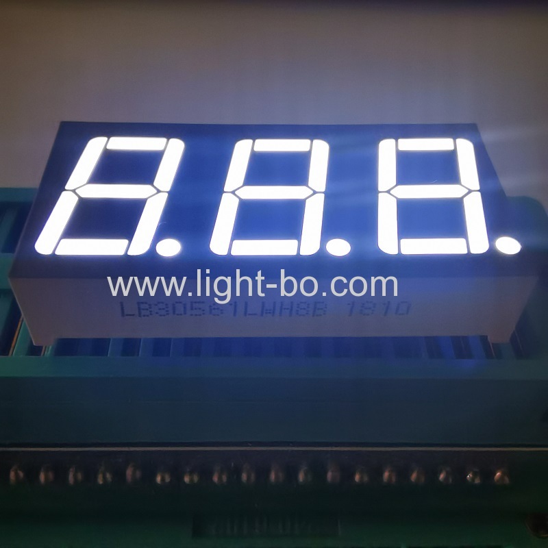 Ultra white 3 digit 0.56" 7 segment led display Common cathode for digital temperature indicator