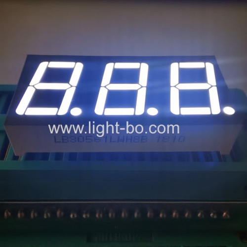 Ultra white 3 digit 0.56  7 segment led display Common cathode for digital temperature indicator