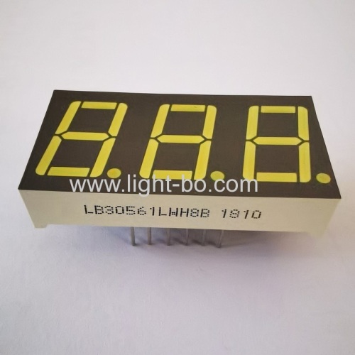 Ultra white 3 digit 0.56  7 segment led display Common cathode for digital temperature indicator