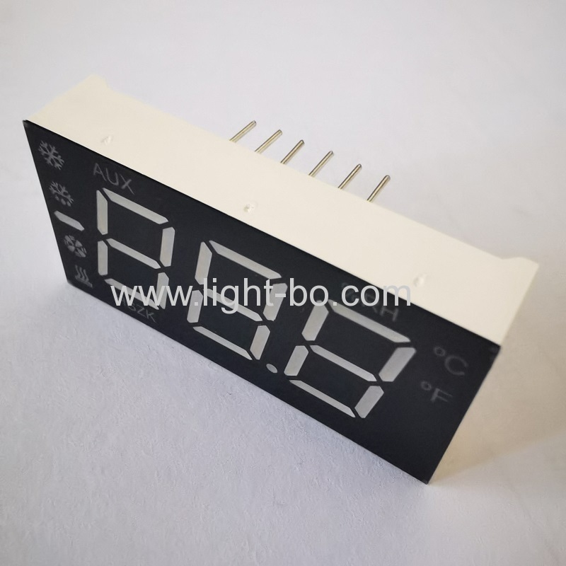 Multicolour Common cathode Triple Digit 7 Segment LED Display for Temperature /Humidity/Heating/Defrost/Fan indicator