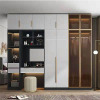 aluminium wardrobe designs for bedroom with glass door