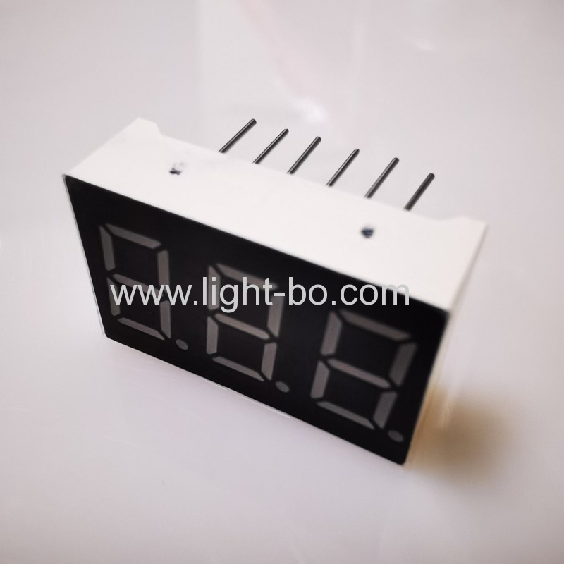 Super bright amber 0.36" Triple Digit 7 Segment LED Display Common Anode for Instrument Panel