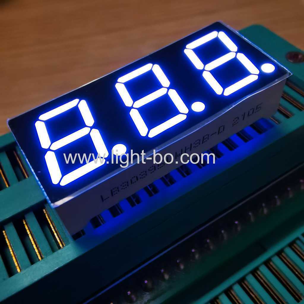 Ultra white 0.39" Triple digit 7 segment led display common cathode for instrument panel