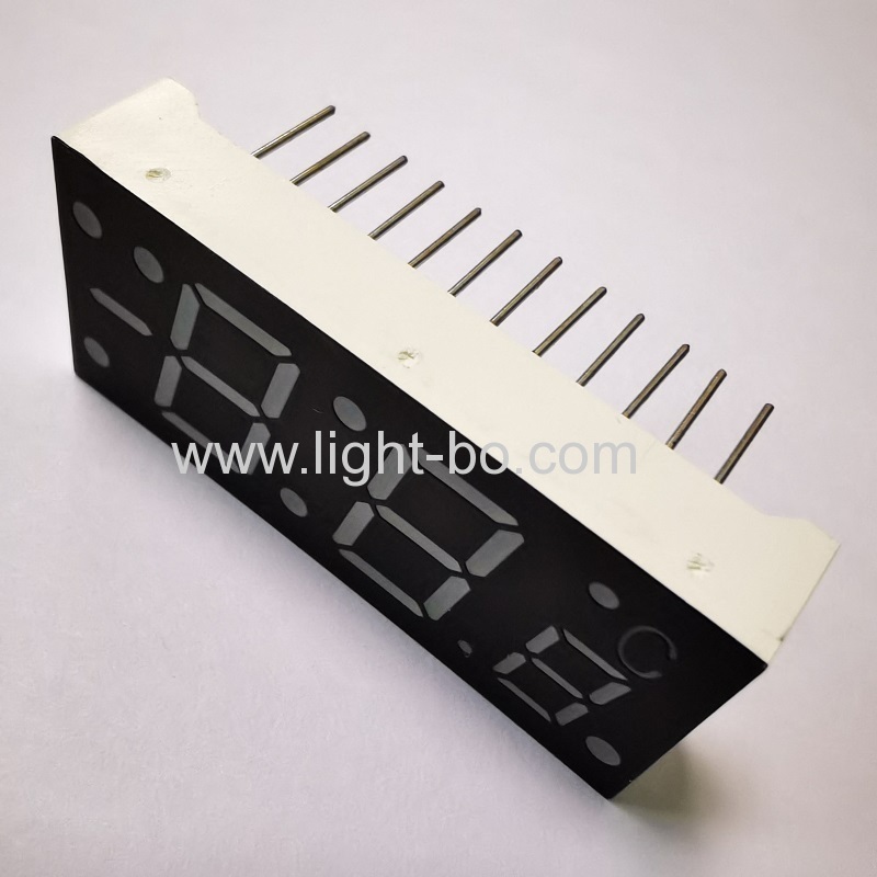 Ultra brigth blue Triple Digit 7 segment led display common anode for digital temperature controller