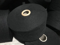 qiaofu high cylinder black Ne6s Open end blended cotton poly Recycled yarn cotton yarn for gloves