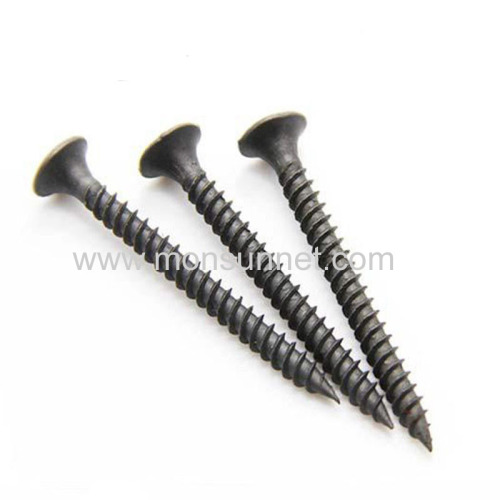 Drywall Screw manufactuer countersunk Black Phosphated  thread screw 4nibs/no nib