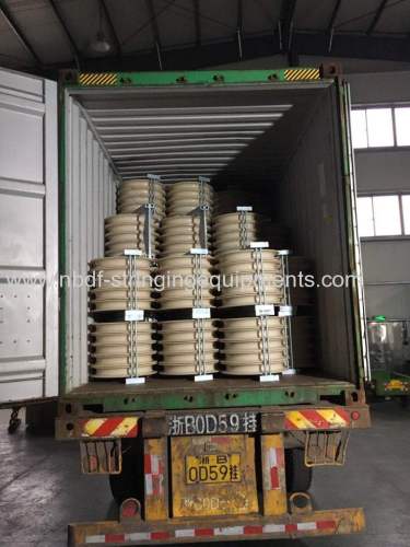 Five Wheels Conductor Stringing Pulley Blocks for 400KV transmission line