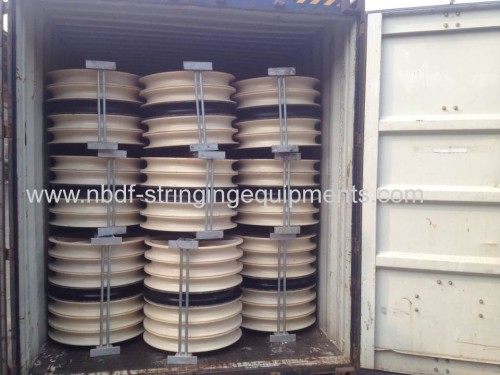 Five Wheels Conductor Stringing Pulley Blocks for 400KV transmission line