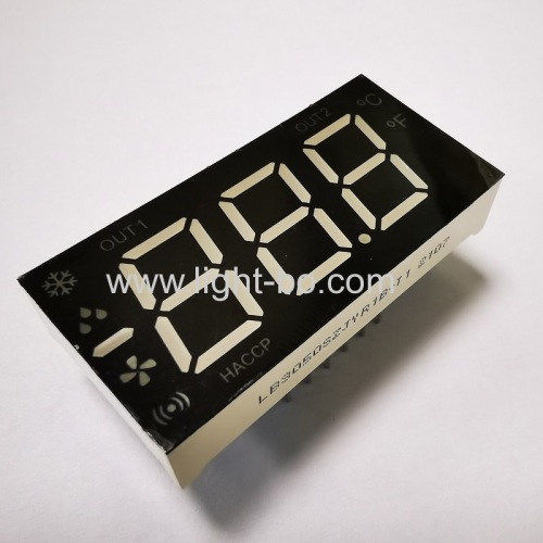 Custom Design 3 1/2 Digits Green / Yellow / Red 7 segment led display for Refrigerator Control