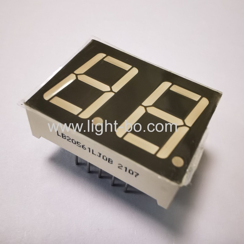 Dual digits 0.56" common cathode super bright greeen 7 segment led display