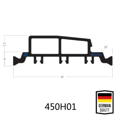 45mm Eurogroove Hollow Chambered Polyamide Thermal Break Strips