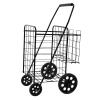 35KGS Factory Customized Portable Folding steel wire shopping cart for supermarket trolley wagonfolding steel wire shopp