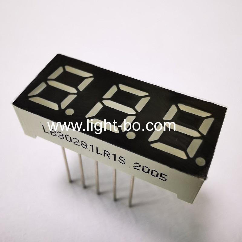 Common cathode Triple Digit 0.28" 7 Segment LED Display super bright red for Temperature controller
