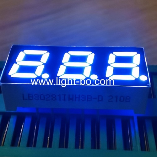 Ultra bright white 0.28" 3 digit 7 segment led display common anode for instrument panel