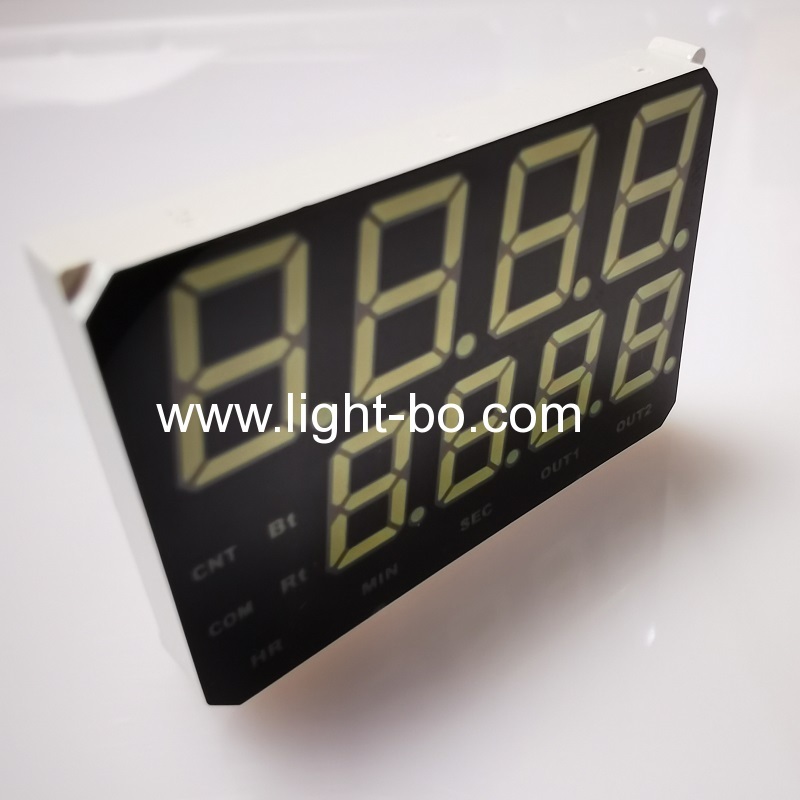 Dual Line Ultra white /Ultra Red 4 + 4 Digits 7 Segment LED Display Common Anode for Temperature/Humidity/Timer