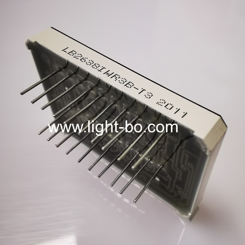 Dual Line Ultra white /Ultra Red 4 + 4 Digits 7 Segment LED Display Common Anode for Temperature/Humidity/Timer