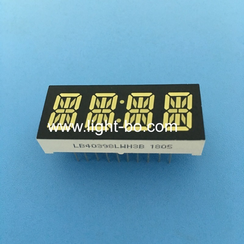 Ultra bright white 0.4inch 4 Digit 14 segment Alphanumeric LED Clock Display for microwave timer