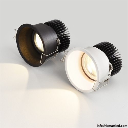Dimmable Narrow-Sided Recessed Anti-Glare Led COB Ceiling Spotlight