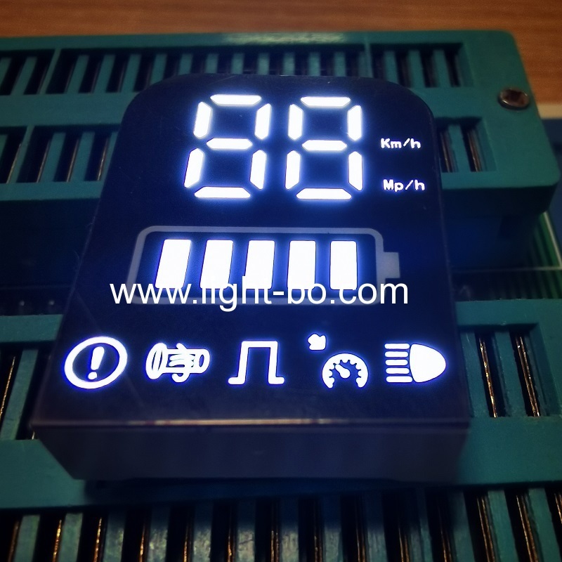 Ultra white 7 Segment LED Display common anode for Electric Motorcycle Vehicle Panel