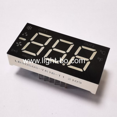 Super bright red common cathode Triple Digit 0.5  7 Segment LED Display with minus sign for Refrigerator Controller