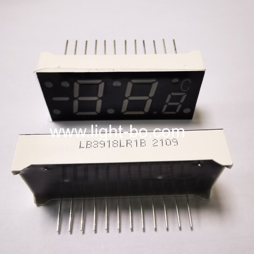 Super Red Common cathode Triple Digit 7 Segment LED Display with Minus sign for Temperature controller