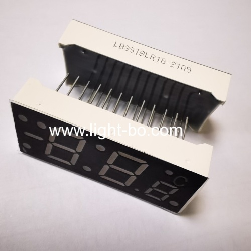 Super Red Common cathode Triple Digit 7 Segment LED Display with Minus sign for Temperature controller