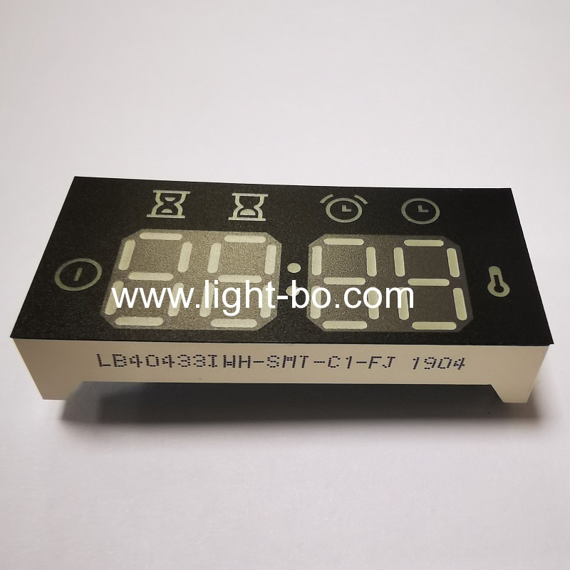 Ultra white 4 Digit 7 Segment LED Clock Display Common Anode for Oven Controller