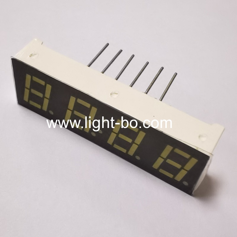 Ultra white 4 Digit 0.28" 7 Segment LED Clock Display Common cathode for Instrument Panel