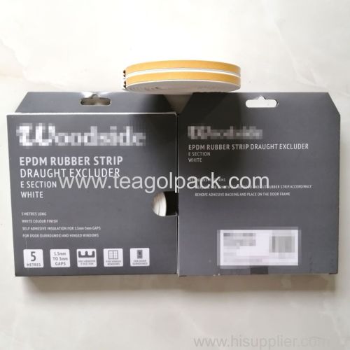 4mmx9mmx5m (2.5Mx2rolls) E-Section EPDM Rubber Strip White EPDM Draught Excluder White