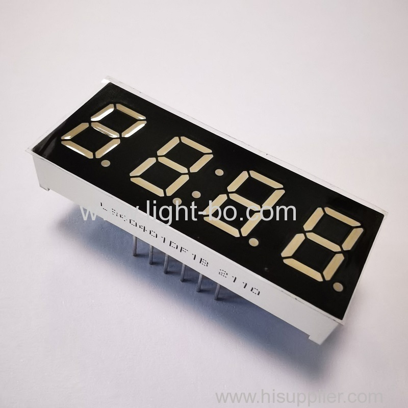 Super bright ORANGE 4 Digits 0.4" 7 Segment LED Clock Display common cathode for home appliances
