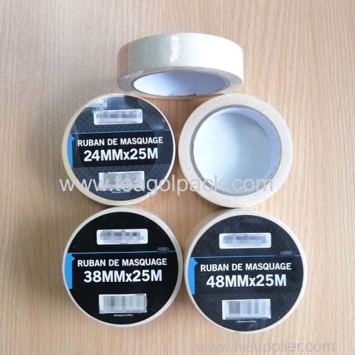 24mmx25M 38mmx25M 48mmx25M Masking Tape White