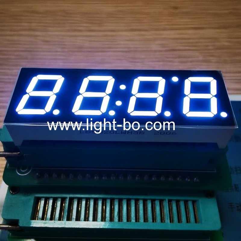 Ultra bright white 4 digit 7 segment led clock display 0.56" common cathode for microwave oven control