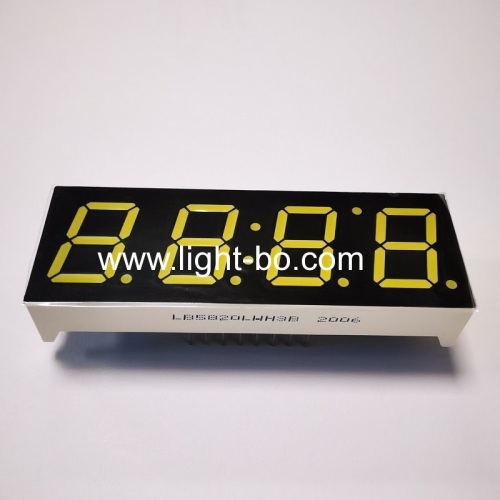 Ultra bright white 4 digit 7 segment led clock display 0.56  common cathode for microwave oven control