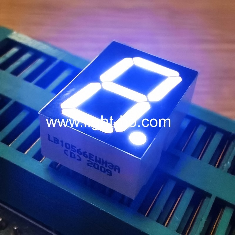 Ultra white Single Digit 14.2mm 7 Segment LED Display common cathode for Instrument Panel 12.5*17.4mm