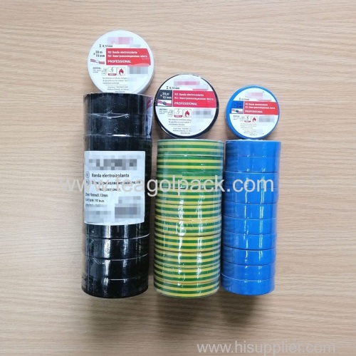 15mmx10mx0.13mm Set of 10PCS PVC Electrical Insulation Tape 7 Colors