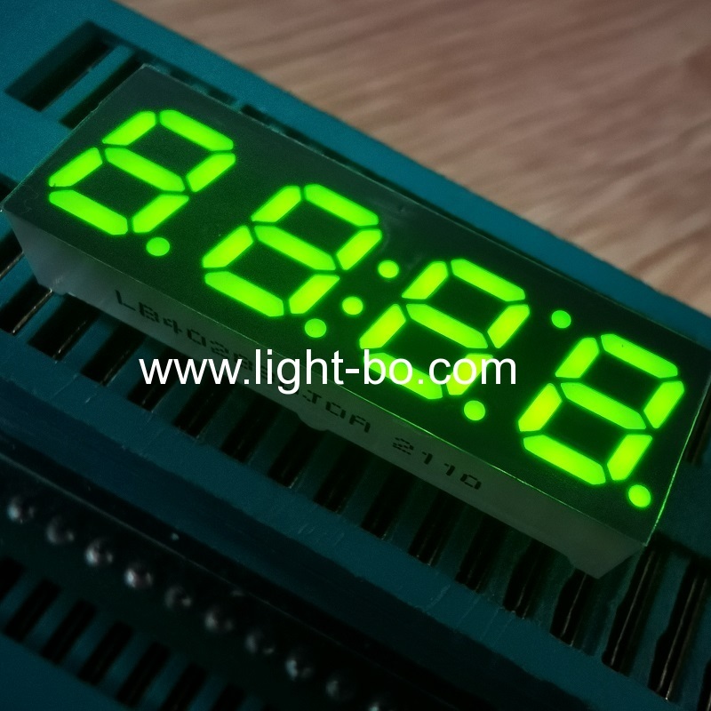 Super bright green 7mm 4 Digit 7 Segment LED Display common cathode for Instrument Panel