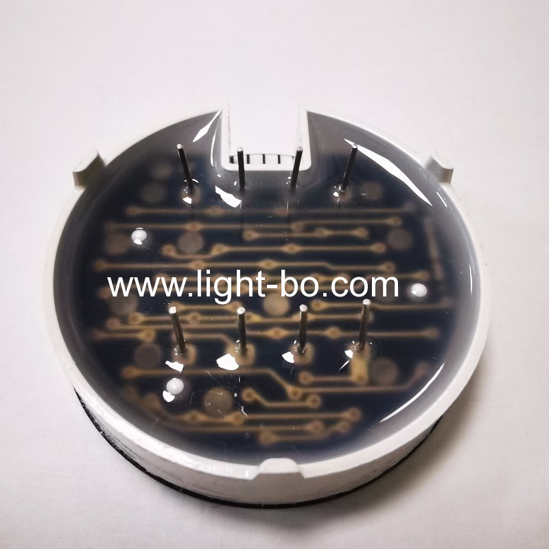 Customized 8 PIN Round Shape Ultra White/Ultra Red 7 Segment LED Display for Humidifier