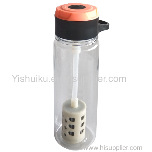 Remove viral portable plastic BPA-free sports water bottle filter