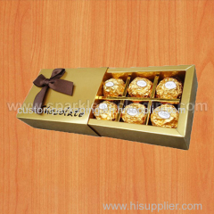 Custom High-end Luxury Premium Paper Packaging Chocolate Gift Box with Logo Printing