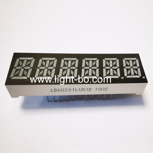 Ultra bright Red 6 Digit 10mm 14 segment led display common cathode for instrument panel