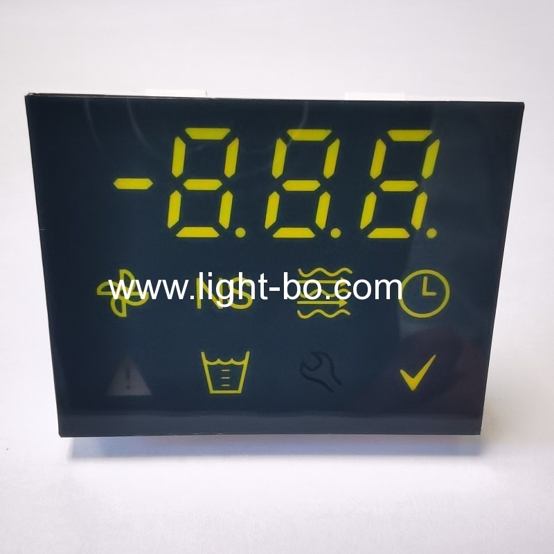 Custom Ultra white / Ultra red 3-Digit 7 segment led display common anode for temperature control