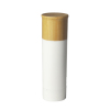 Eco friendly 5ml plastic PP lip balm container tube with bamboo screw cap
