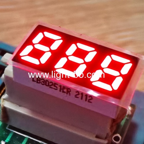 Super bright red small size 3 Digit 0.25" 7 Segment LED Display common cathode for instrument panel