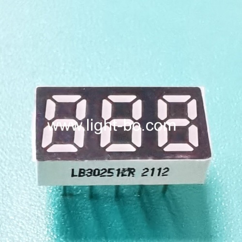Super bright red small size 3 Digit 0.25  7 Segment LED Display common cathode for instrument panel